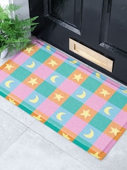 Artsy Mats Multi Elizabeth Olwen Crescent and Stars IndoorOutdoor Doormat - Image 1 of 4
