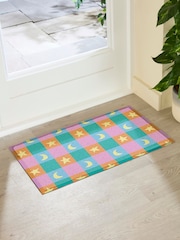 Artsy Mats Multi Elizabeth Olwen Crescent and Stars IndoorOutdoor Doormat - Image 2 of 4