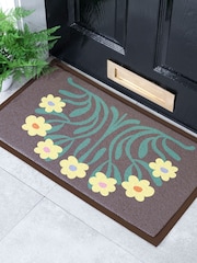 Artsy Mats Yellow Elizabeth Olwen Flowers Indoor/Outdoor Doormat - Image 1 of 4