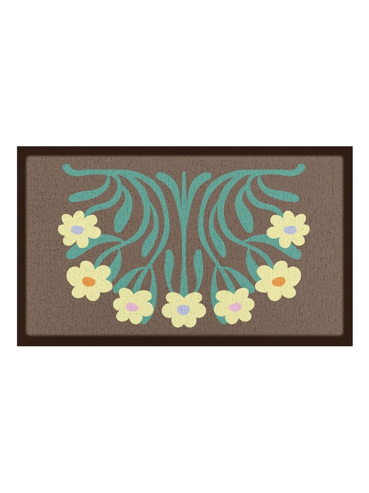 Artsy Mats Yellow Elizabeth Olwen Flowers Indoor/Outdoor Doormat - Image 4 of 4