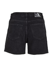 Calvin Klein Black Mom Turn Up 100% Cotton Shorts - Image 6 of 7