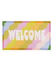 Artsy Mats Multi Elizabeth Olwen Retro Welcome IndoorOutdoor Doormat - Image 4 of 4