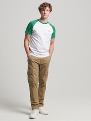 Superdry Green Essential Logo Baseball T-Shirt - Image 2 of 4