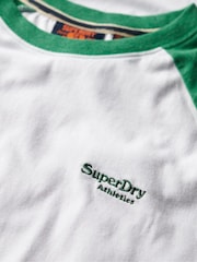 Superdry Green Essential Logo Baseball T-Shirt - Image 4 of 4