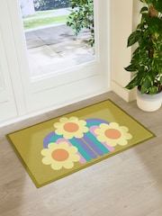 Tapete de entrada para interiores/exteriores Artsy Mats Elizabeth Olwen Three Flowers - Imagem 3 de 4