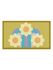 Tapete de entrada para interiores/exteriores Artsy Mats Elizabeth Olwen Three Flowers - Imagem 4 de 4