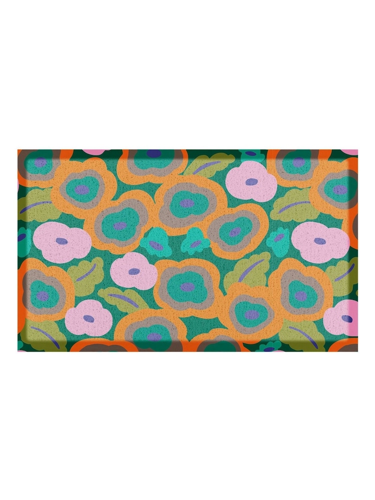 Artsy Mats Multi Elizabeth Olwen Flora Indoor/Outdoor Doormat - Image 4 of 4 Artsy Mats Multi Elizabeth Olwen Flora Indoor/Outdoor Doormat - Image 4 of 4