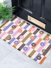 Artsy Mats Multi Elizabeth Olwen Petal Stripes Indoor/Outdoor Doormat - Image 1 of 4