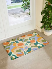 Tapete de entrada para ambientes internos e externos Artsy Mats Elizabeth Olwen Smudge Flowers - Imagem 3 de 4
