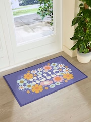 Artsy Mats Multi Elizabeth Olwen Hello Floral Indoor/Outdoor Doormat - Image 3 of 4