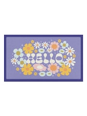 Artsy Mats Multi Elizabeth Olwen Hello Floral Indoor/Outdoor Doormat - Image 4 of 4