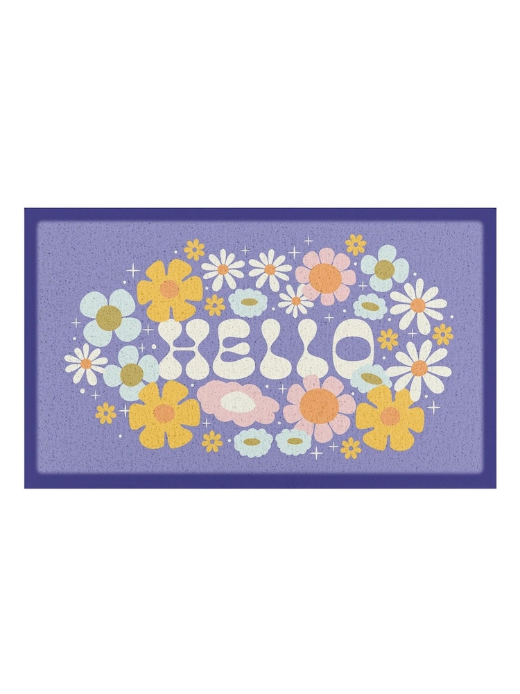 Artsy Mats Multi Elizabeth Olwen Hello Floral Indoor/Outdoor Doormat - Image 4 of 4 Artsy Mats Multi Elizabeth Olwen Hello Floral Indoor/Outdoor Doormat - Image 4 of 4