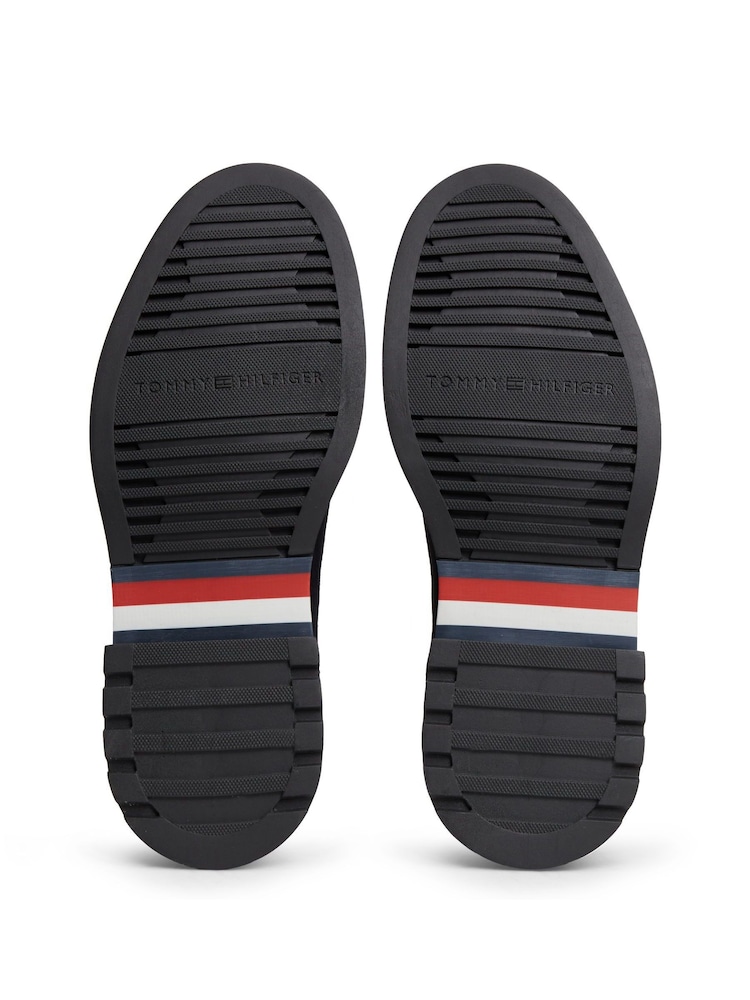 Tommy Hilfiger Blue Suede Embossed Cleat Chelsea Boots - Image 6 of 6 Tommy Hilfiger Blue Suede Embossed Cleat Chelsea Boots - Image 6 of 6