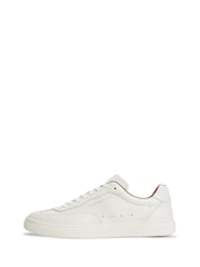 Tommy Hilfiger Natural New York Label Luxe Leather Trainers - Image 2 of 6