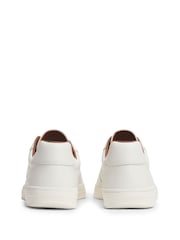 Tommy Hilfiger Natural New York Label Luxe Leather Trainers - Image 4 of 6
