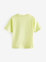 Yellow Dinosaur Appliqué Character 100% Cotton Short Sleeve T-Shirt (6mths-7yrs) - Image 2 of 3