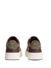Tommy Hilfiger Brown Court Essential Leather Trainers - Image 4 of 6