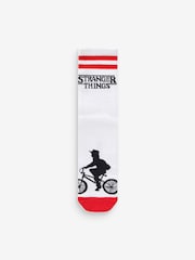 White/Red/Black Stranger Things Ribbed Ankle Socks 3 Pack - Image 2 of 4
