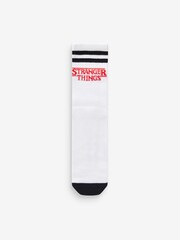 White/Red/Black Stranger Things Ribbed Ankle Socks 3 Pack - Image 3 of 4