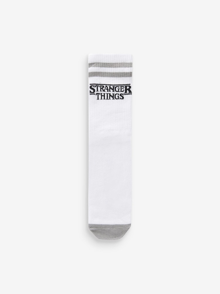 White/Red/Black Stranger Things Ribbed Ankle Socks 3 Pack - Image 4 of 4