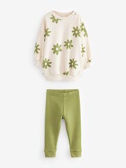 Green Printed Sweatshirt and Leggings Set (3mths-7yrs) - Image 4 of 6