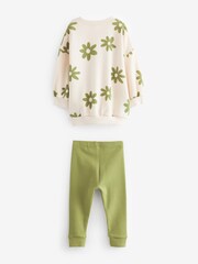 Green Printed Sweatshirt and Leggings Set (3mths-7yrs) - Image 5 of 6