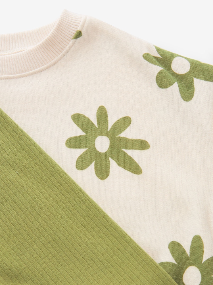 Green Printed Sweatshirt and Leggings Set (3mths-7yrs) - Image 6 of 6