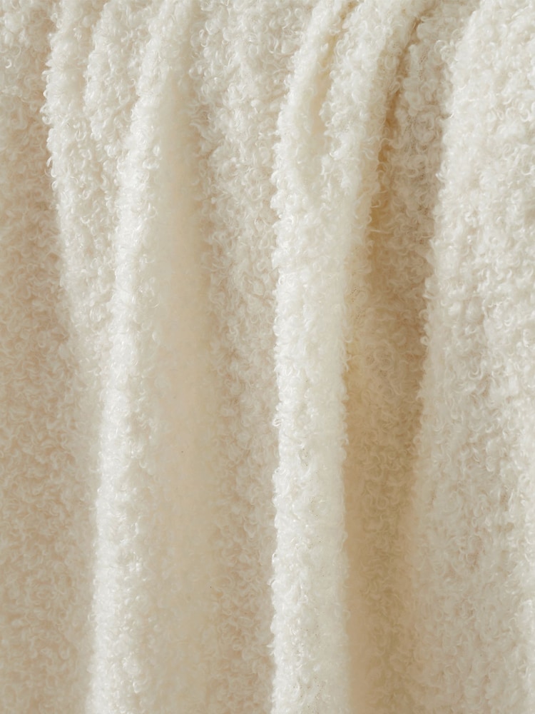 Catherine Lansfield Cream Cosy Textured Soft and Warm Throw - Image 2 of 2
