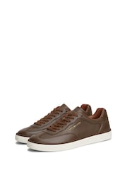 Tommy Hilfiger Brown New York Label Luxe Leather Trainers - Image 3 of 6