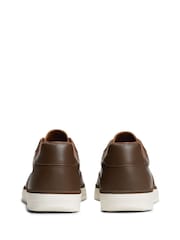Tommy Hilfiger Brown New York Label Luxe Leather Trainers - Image 4 of 6