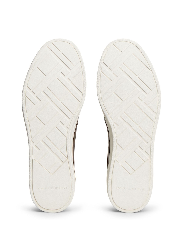 Tommy Hilfiger Brown New York Label Luxe Leather Trainers - Image 6 of 6 Tommy Hilfiger Brown New York Label Luxe Leather Trainers - Image 6 of 6