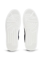 Tommy Hilfiger Blue Suede Contrast Heel Court Trainers - Image 6 of 6