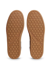 Tommy Hilfiger Blue Leather Mixed Texture Trainers - Image 6 of 6