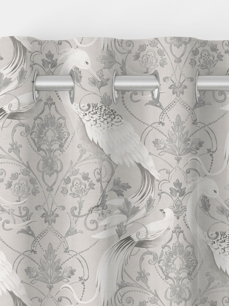 Laura Ashley Silver Tregaron Made to Measure 100% Cotton Curtains - Image 5 of 5