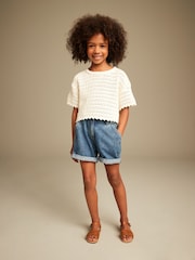 Ecru Crochet Knit Top (3-16yrs) - Image 2 of 7
