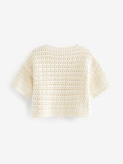 Ecru Crochet Knit Top (3-16yrs) - Image 6 of 7