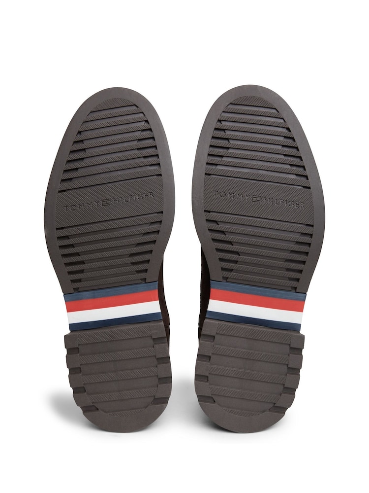 Tommy Hilfiger Brown Suede Embossed Cleat Chelsea Boots - Image 5 of 5 Tommy Hilfiger Brown Suede Embossed Cleat Chelsea Boots - Image 5 of 5