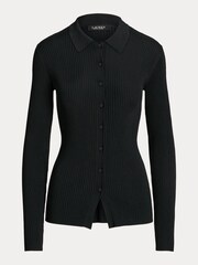 Lauren Ralph Lauren Dralisea Rib Knit Cardigan - Image 9 of 9