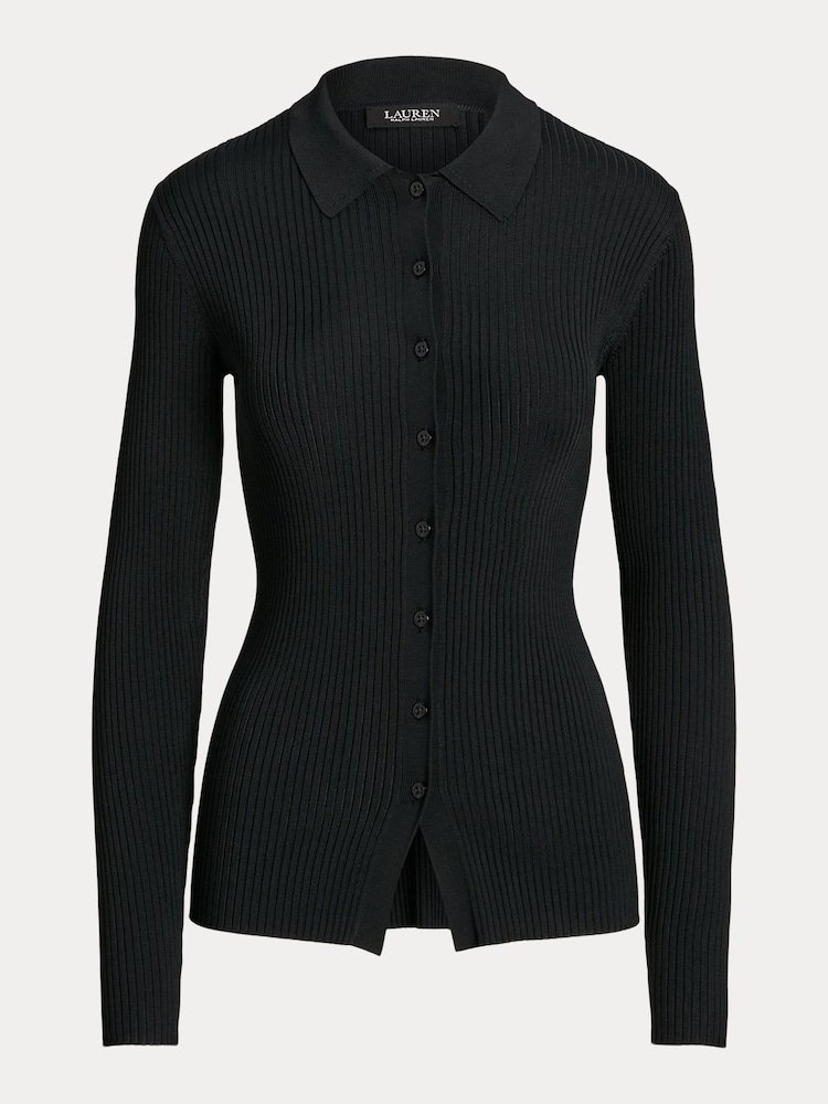 Lauren Ralph Lauren Dralisea Rib Knit Cardigan - Image 9 of 9