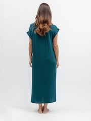 modra - Nora Rose Jersey Dolga nočna srajca z dolgimi rokavi - Slika 3 iz 4