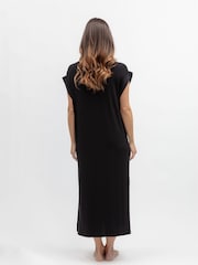 črna - Nora Rose Jersey Dolga nočna srajca z dolgimi rokavi - Slika 2 iz 3