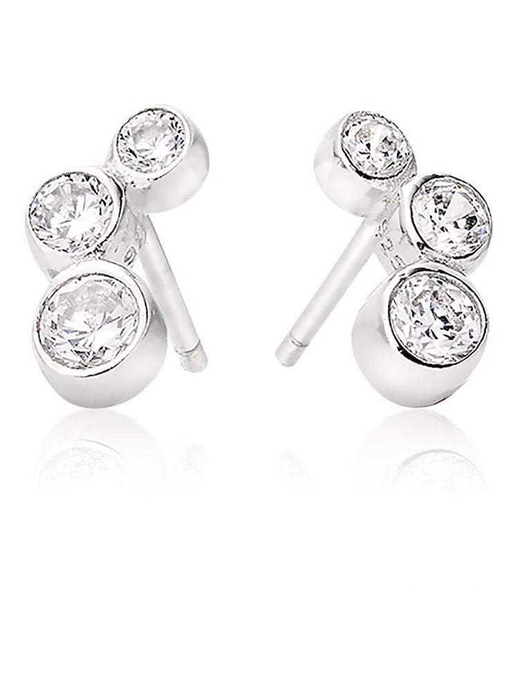 Beaverbrooks Cubic Zirconia Sterling Silver Stud Earrings - Image 1 of 3 Beaverbrooks Cubic Zirconia Sterling Silver Stud Earrings - Image 1 of 3