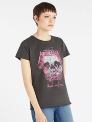 Amplified Grey Metallica Wherever I May Roam 100% Cotton T-Shirt - Image 3 of 4