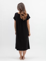 Cyberjammies Black Jersey Square Neck Long Nightdress - Image 2 of 3