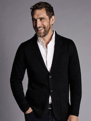 Charles Tyrwhitt Black Pure Merino Sb Button Blazer - Image 1 of 6
