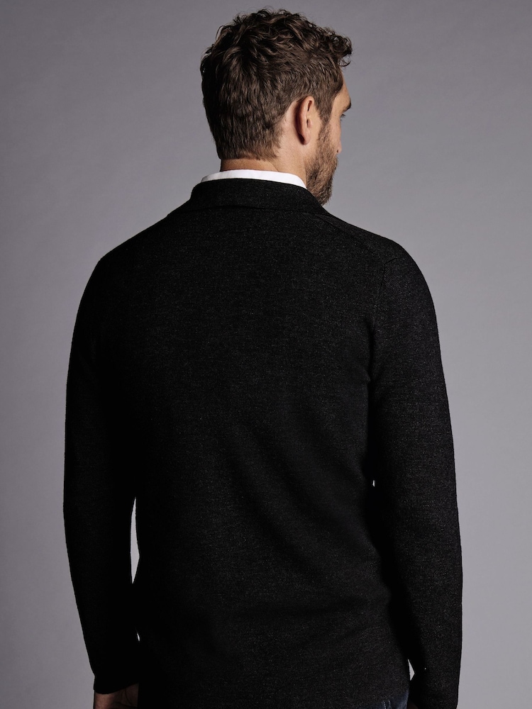 Charles Tyrwhitt Black Pure Merino Sb Button Blazer - Image 2 of 6
