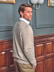 Nature - Pull col en V en cachemire Pure Collection - Image 2 de 3