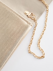 Gold Clutch Bag With Detachable Cross-Body Chain - Image 7 of 9