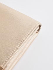 Gold Clutch Bag With Detachable Cross-Body Chain - Image 9 of 9