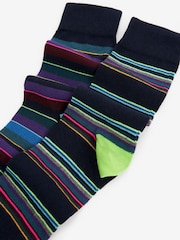 Blue Stripe Pattern Socks 5 Pack - Image 7 of 7